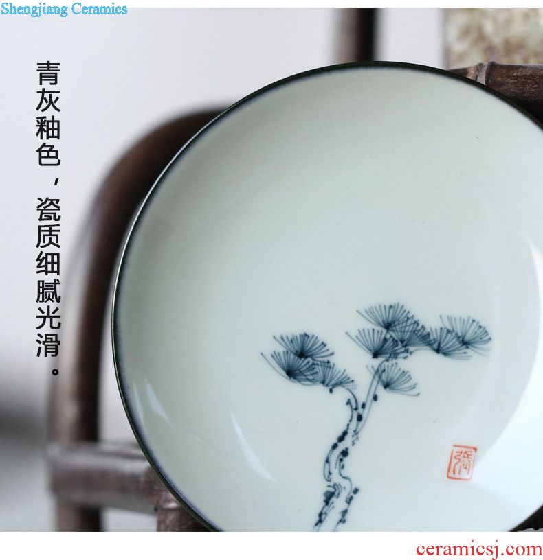 Drink to Hand-painted xuan grain ceramic cups double sample tea cup hat to a cup of tea cup single cup kung fu tea set