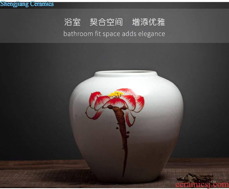Jingdezhen ceramic home furnishing articles new Chinese style living room table vase flower arranging flowers, decorative arts and crafts porcelain
