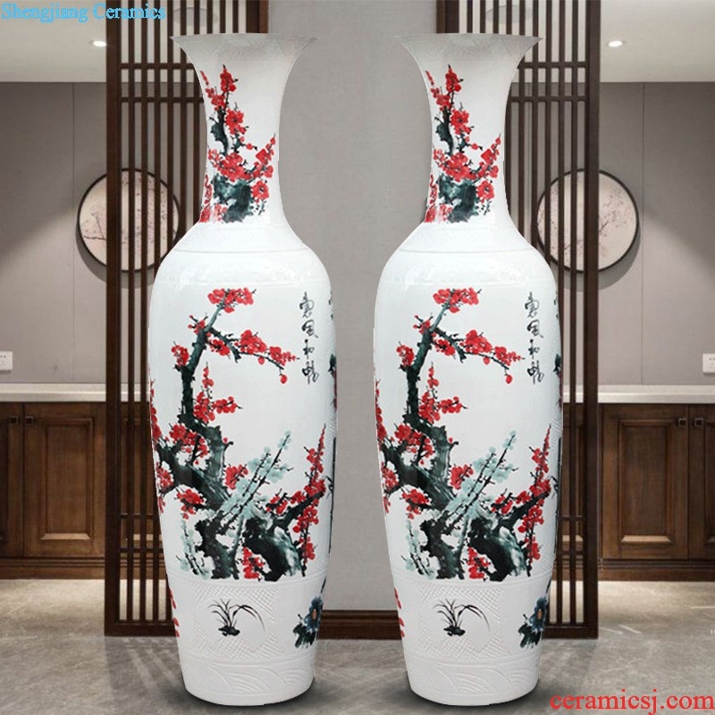 E088 jingdezhen ceramic Chinese red festival in extremely good fortune of large vases, sitting room hotel decoration furnishing articles