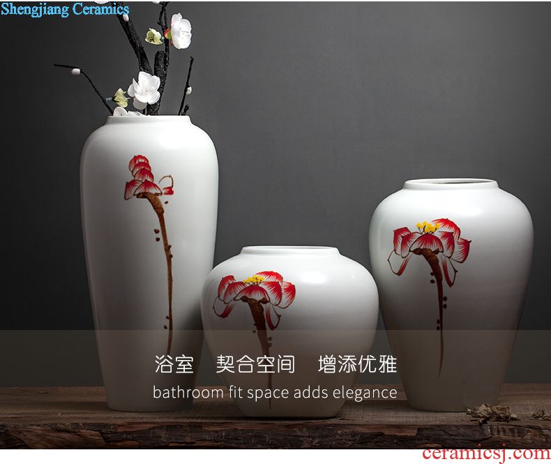 Jingdezhen ceramic home furnishing articles new Chinese style living room table vase flower arranging flowers, decorative arts and crafts porcelain