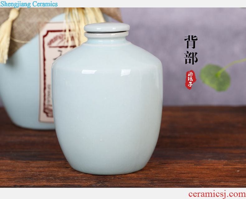 Jingdezhen ceramic jars sealing small bottle 1 catty 3 jins 5 jins of bubble wine pot liquor bottle it to lock