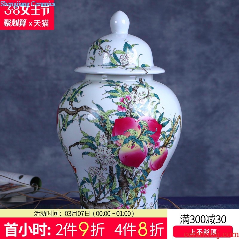 Jingdezhen ceramics hand-painted vases, flower arranging CV 18 riches and honour furnishing articles new Chinese style household adornment ornament sitting room