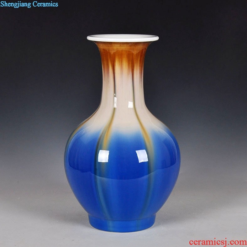 Jingdezhen ceramic masters hand-painted fish powder enamel vase sitting room adornment handicraft furnishing articles of new Chinese style household act the role ofing is tasted