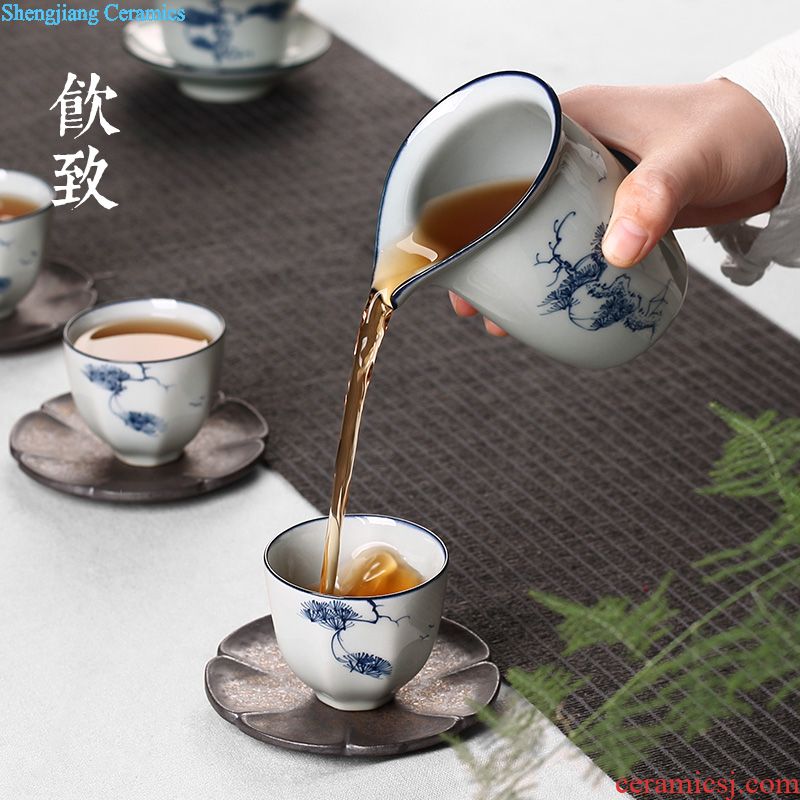 Drink to manual small teapot tea boiled tea tasted silver gilding ceramics filter tea brush silver single pot of Japanese kung fu tea set