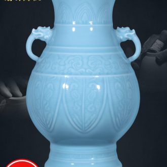 Jingdezhen ceramics furnishing articles hand-painted luck vase Chinese style household living room TV cabinet decoration decoration