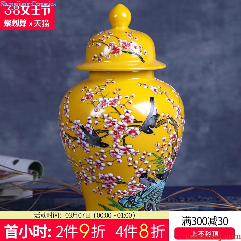 Insert jingdezhen ceramics vase hand-painted famille rose in the mountain somebody else Chinese style living room TV ark furnishing articles of handicraft