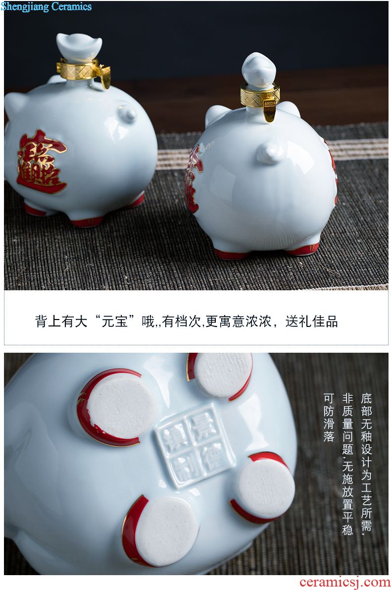 Jingdezhen ceramic jars with 3 kg bubble antique home furnishing articles wine bottle is empty jar empty wine bottle sealed cans