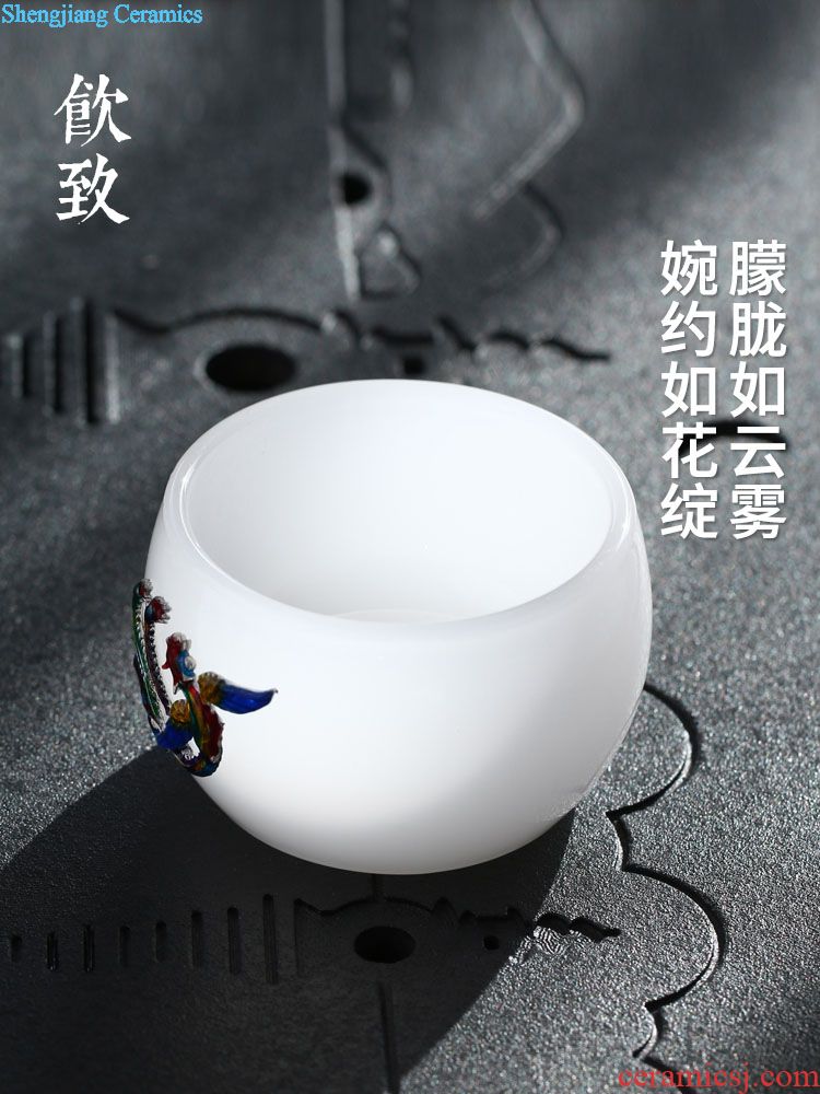 Drink to the ceramic tea canister coarse pottery in the small seal pot kiln tea caddy iron glaze pu 'er tea storehouse and POTS