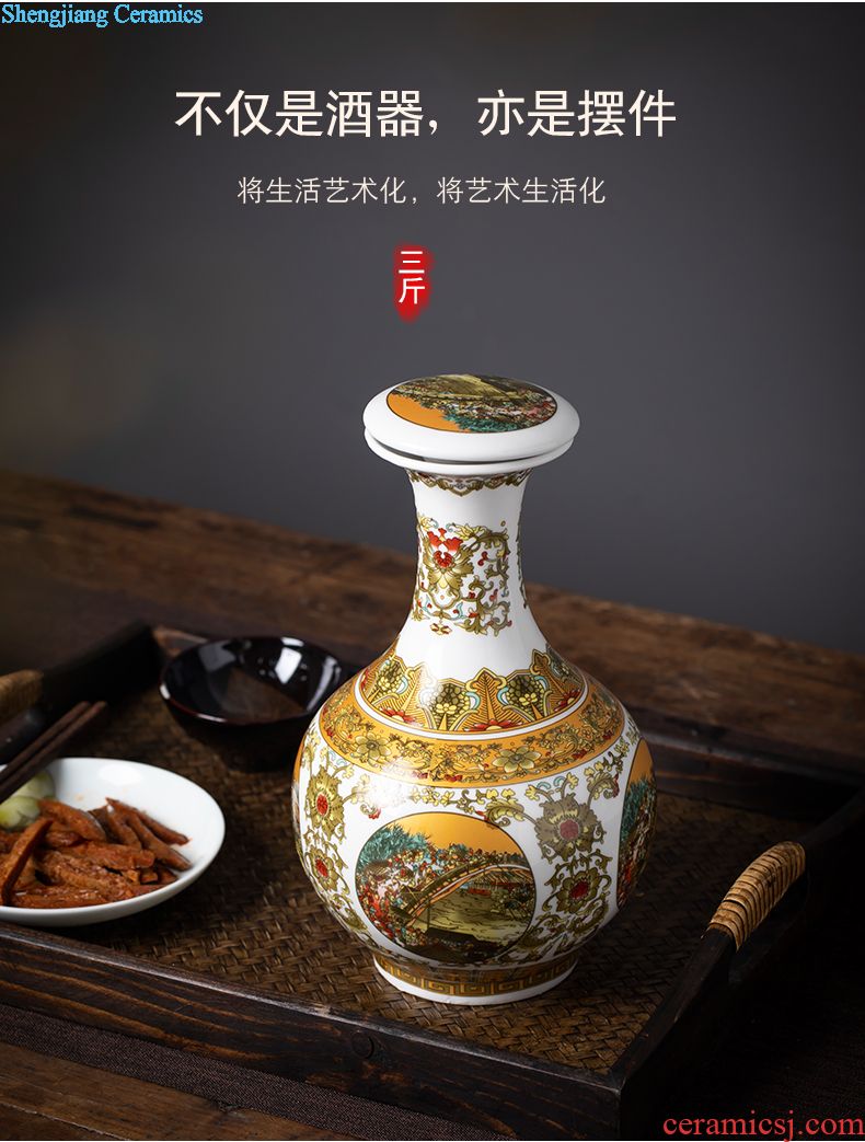 Jingdezhen ceramic bottle archaize earthenware jar of wine 1 catty 2 jins 3 jins 10 jins 5 jins of antique wine jars