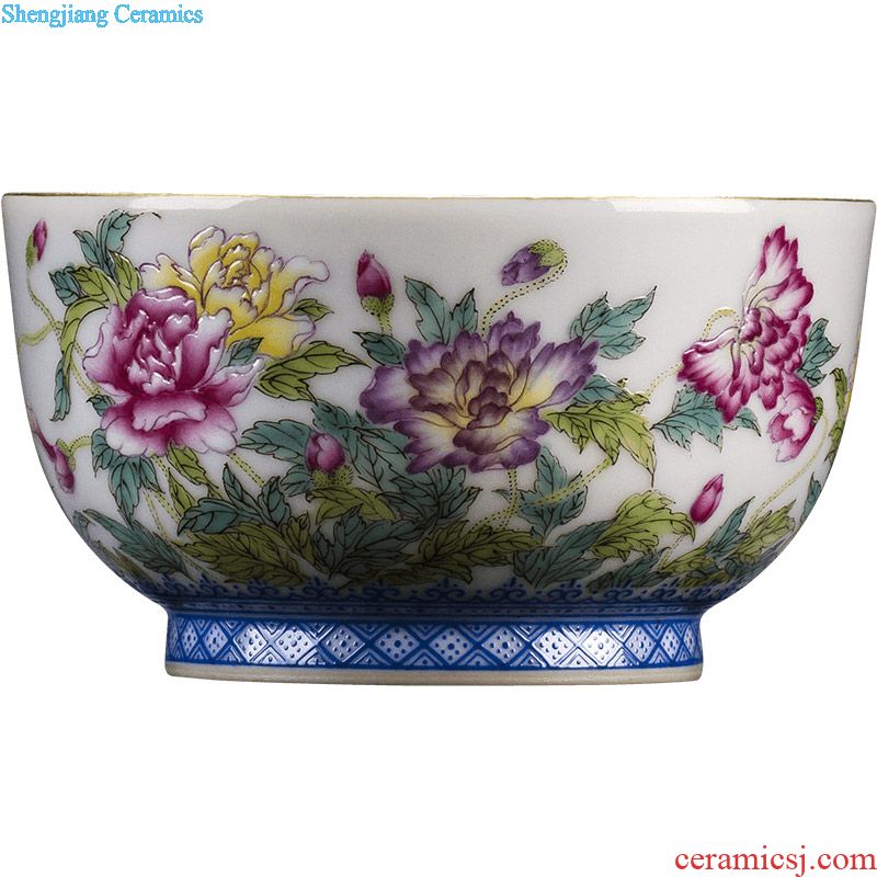 Santa teacups hand-painted ceramic kungfu jingdezhen blue and white longfeng grain tea master cup sample tea cup tea cup