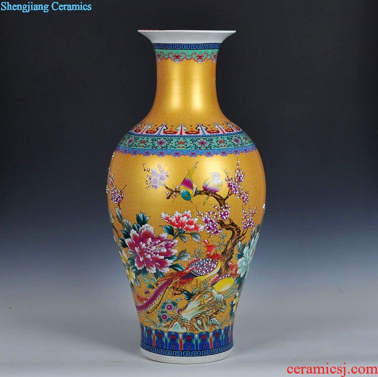 Jingdezhen ceramics Archaize pastel hand-painted vases, Chinese style restoring ancient ways the sitting room decorates porch rich ancient frame furnishing articles