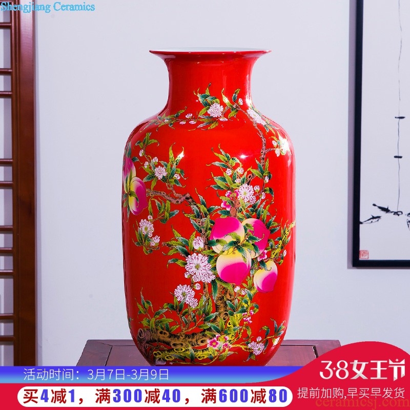 Jingdezhen ceramics by furnishing articles hand-painted vases, flower arranging new Chinese style household ladder sitting room adornment