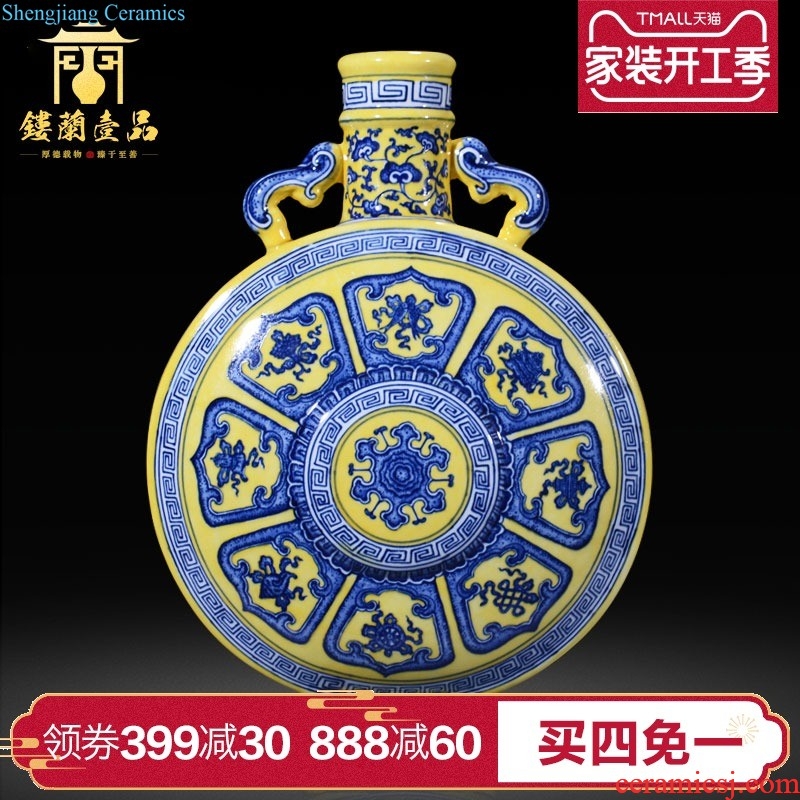 Hand-painted dry flower vases, new Chinese style living room sofa of blue and white porcelain of jingdezhen ceramics TV ark adornment furnishing articles