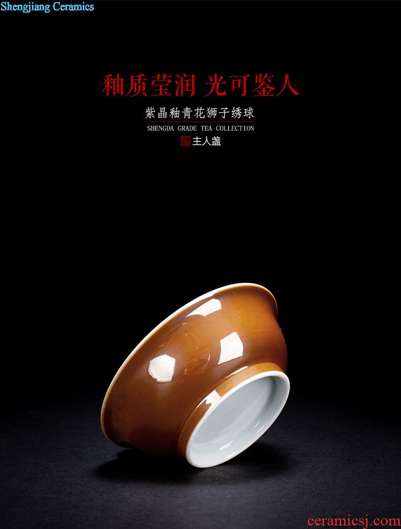 Holy big ceramic kung fu tea cup pure manual pastel spring for cup master cup sample tea cup of jingdezhen tea service