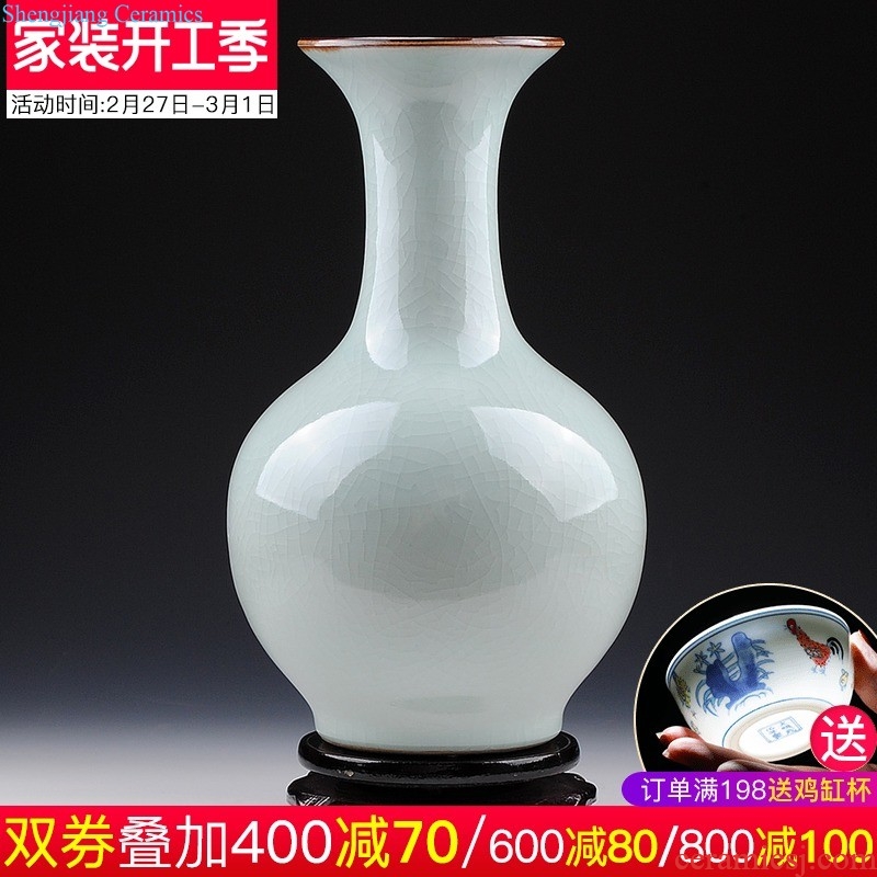 Jingdezhen ceramics of large vase furnishing articles large European colored enamel porcelain household adornment of contemporary sitting room