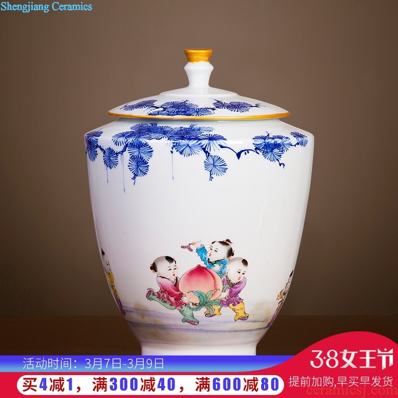 Jingdezhen ceramics kiln vase archaize creative Chinese style household adornment handicraft furnishing articles cb131 sitting room