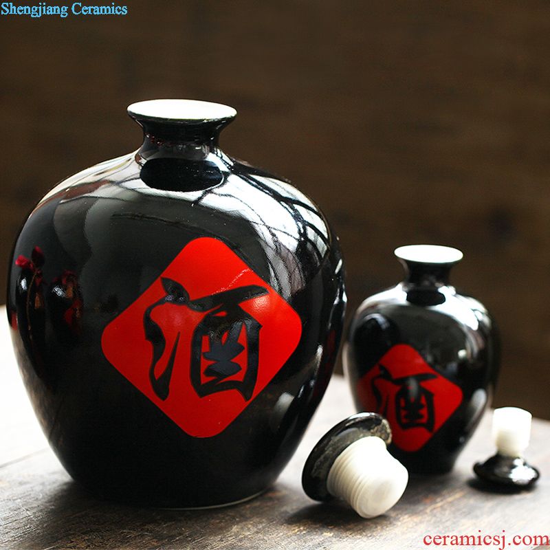 Jingdezhen ceramic jar 10 jins of 50 pounds with leading archaize bubble jars home wine POTS it sealed