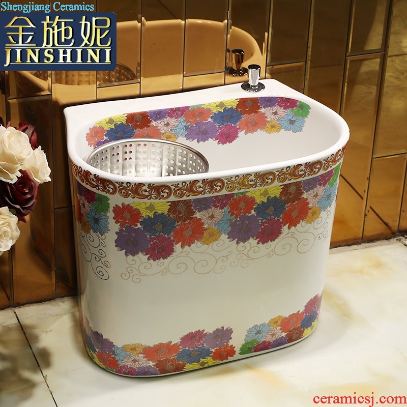 On the ceramic bowl square European art basin sink basin bathroom sinks counters are contracted household