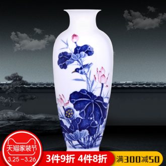 The jingdezhen ceramics hand-painted vases, flower arranging chunjiang nostalgia furnishing articles of Chinese style living room porch TV ark decoration