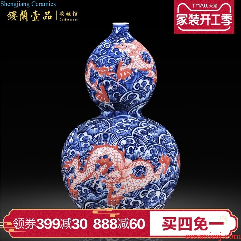 Hand-painted dry flower vases, new Chinese style living room sofa of blue and white porcelain of jingdezhen ceramics TV ark adornment furnishing articles