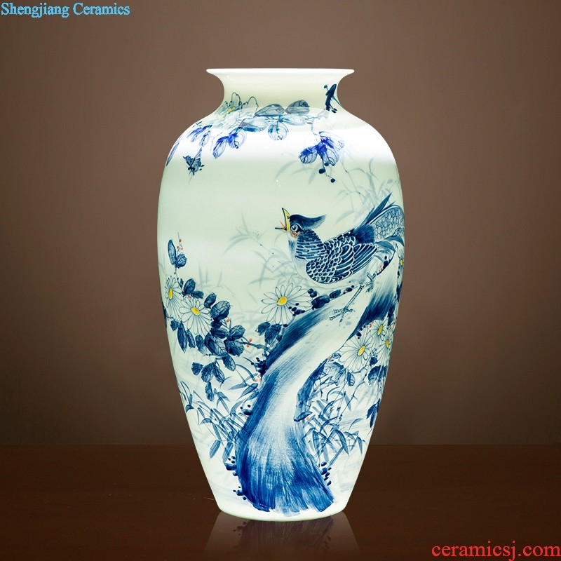 Jingdezhen ceramics hand-painted the ancient philosophers figure sitting room of large vase decoration as furnishing articles Z058 wedding gift