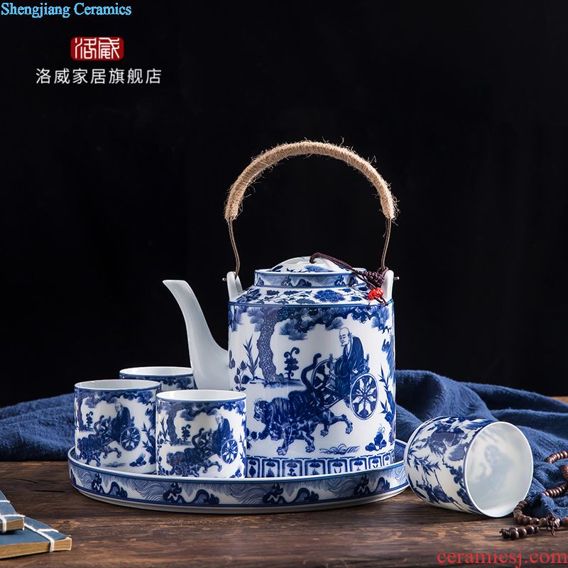 Tureen jingdezhen ceramic cups white porcelain bowl with large kung fu tea tea bowl three bowl hand grasp pot