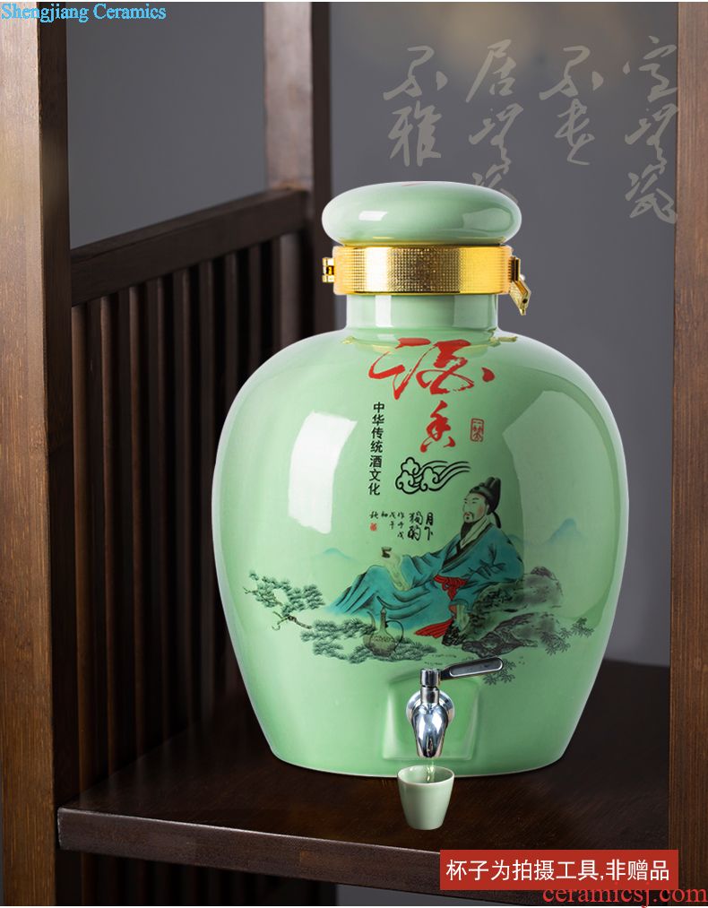 Empty wine bottle 1 catty creative decoration with antique jingdezhen ceramic liquor jar hip home accept customization