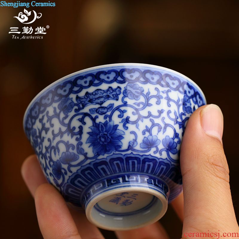 The three frequently your kiln tureen tea cups Jingdezhen ceramic S14007 kung fu tea set three to make tea cup large bowl