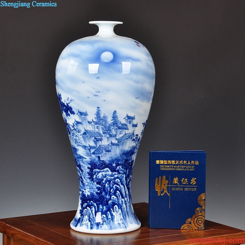 Ceramic vase Large jingdezhen vase furnishing articles Living room flower arranging machine high vase furnishing articles ornaments