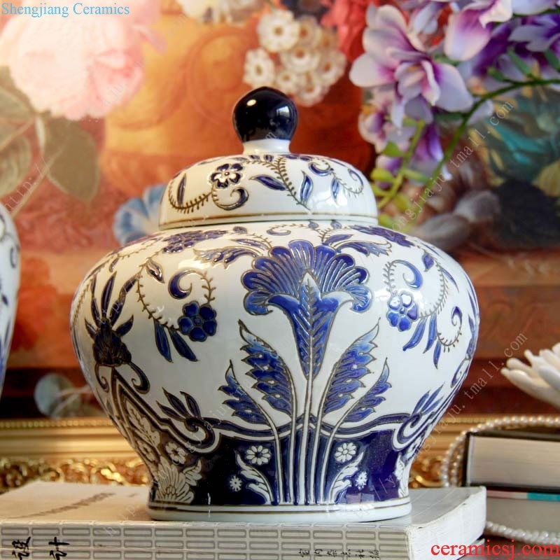 Jingdezhen ceramic vase is placed by hand porcelain decoration ideas sitting room adornment colour kiln dried flower arranging flowers