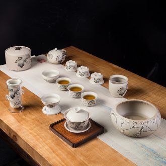 Jingdezhen ceramic tea set suit household kung fu tea tea tea set office Chinese tea cups of a complete set of the teapot