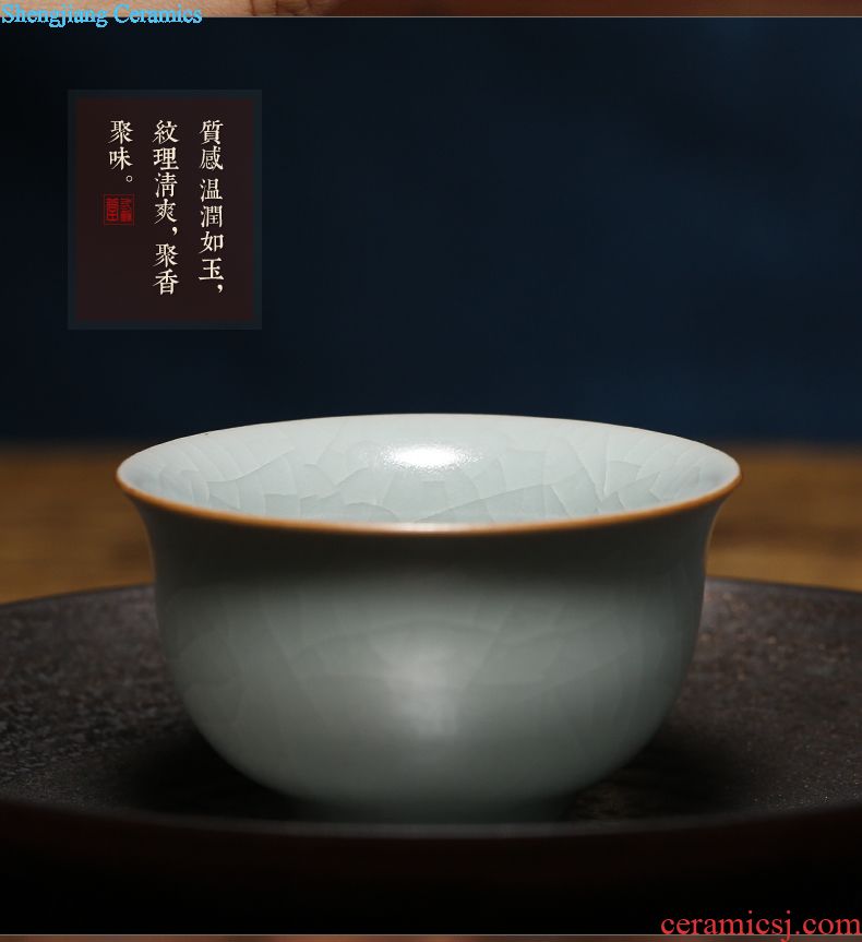 Three frequently hall your kiln ceramic cups sample tea cup Jingdezhen tea S44019 slicing can raise master cup single cup