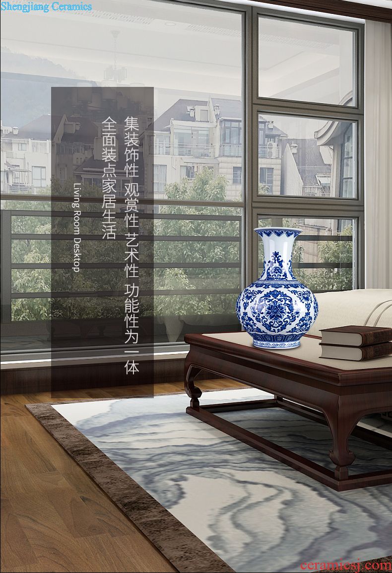 Jingdezhen ceramic large crack open a piece of writing brush washer kung fu suit antique tea wash tank crafts