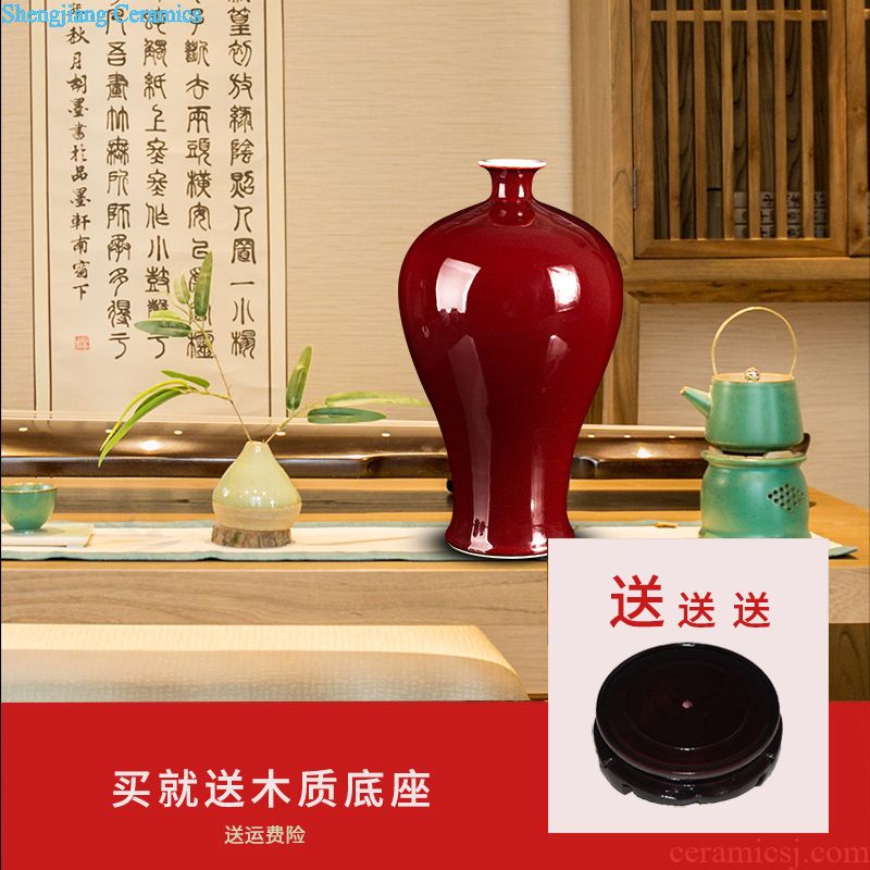 Jingdezhen ceramic hand-painted ensemble of new Chinese style living room TV cabinet porcelain vase furnishing articles at home