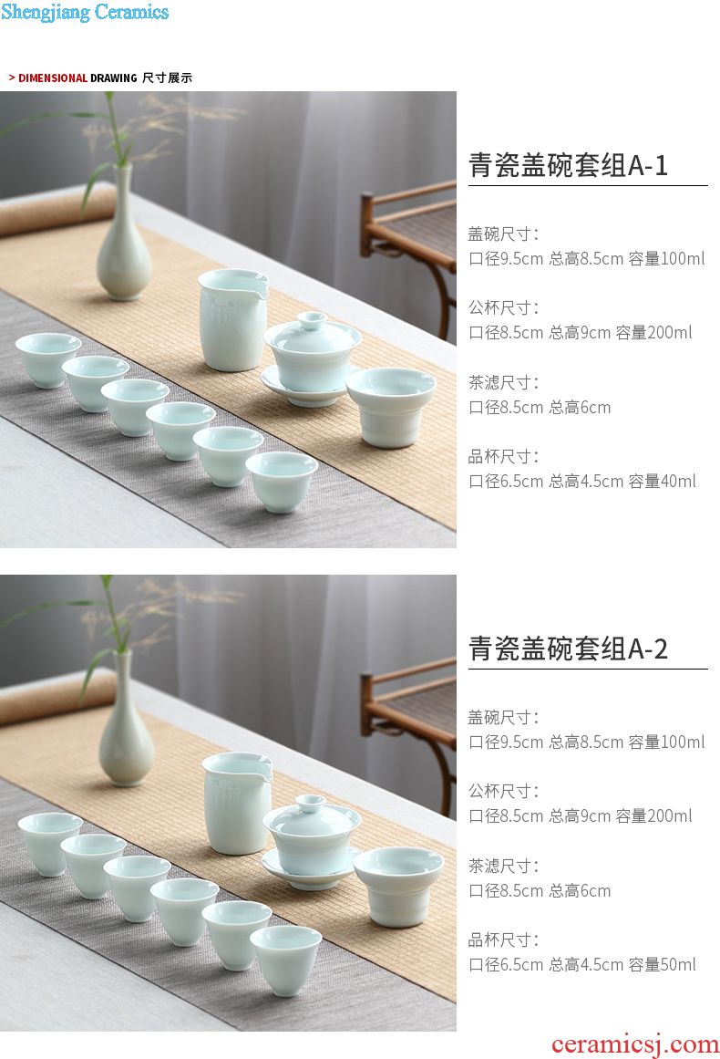 Drink to employ Japanese contracted cover kiln ceramic handmade pot cover set recommended cover tea accessories