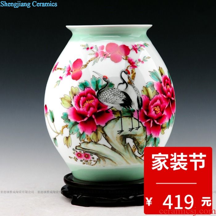 Collection Chinese jingdezhen Famille Rose hand-painting Peony Porcelain Plates