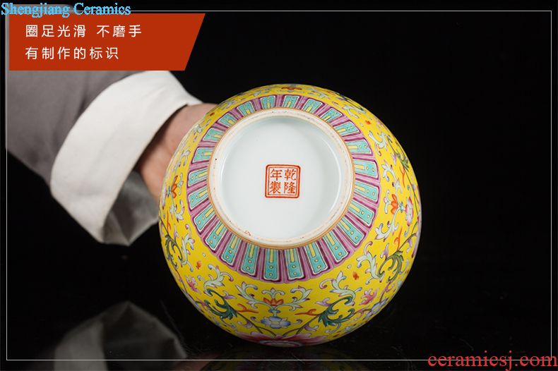 Jingdezhen ceramic manual tong qu caddy of new Chinese style household pu-erh tea seal save receives a large