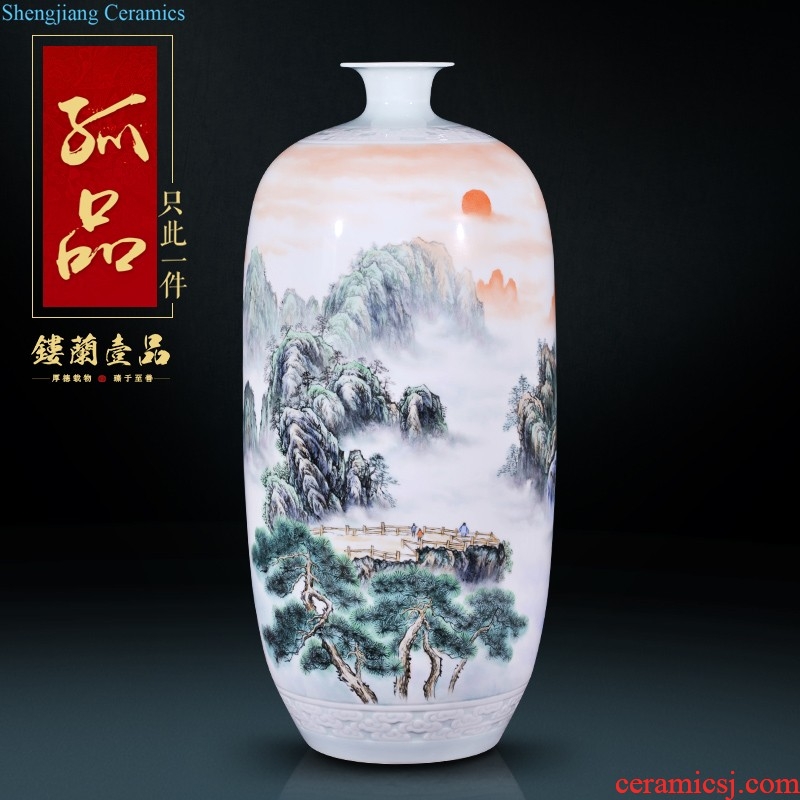 Jingdezhen ceramics qianlong scalp the four seasons all around the garlic large vases, Chinese style living room home furnishing articles