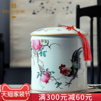 Jingdezhen ceramic bottle 1 catty decorate household of Chinese style small jar pot empty wine sealed box of liquor bottles