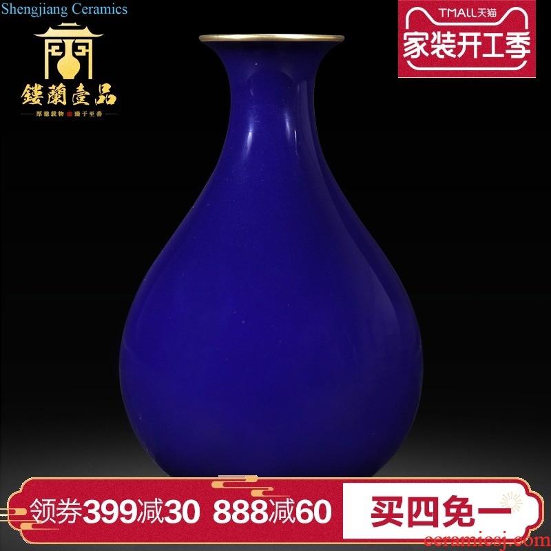 Jingdezhen ceramics imitation qing qianlong fuels the longfeng play pearl mei bottle of dry flower vase home sitting room adornment is placed