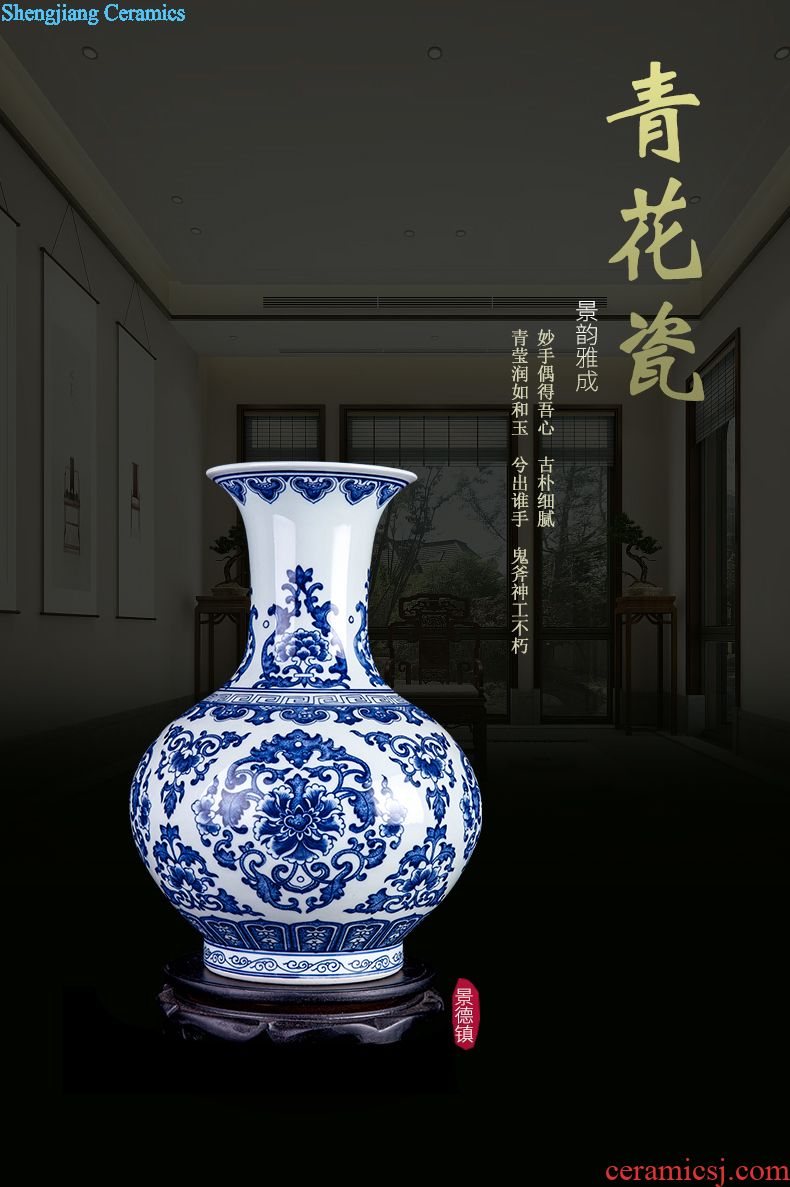 Jingdezhen ceramic large crack open a piece of writing brush washer kung fu suit antique tea wash tank crafts