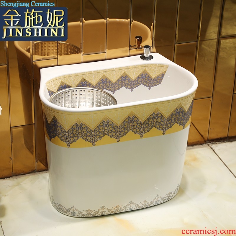 Gold cellnique wash mop pool ceramic mop pool double drive large basin bathroom balcony floor