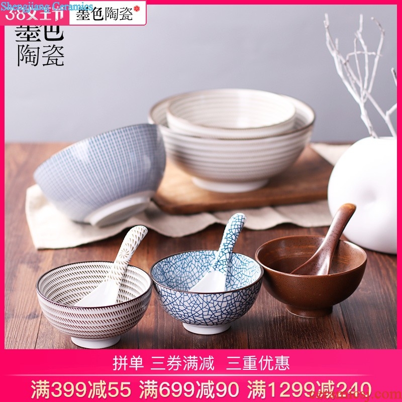 The Nordic ceramic fruit salad bowl Creative household web celebrity ins tableware nice bowl of a single large rainbow noodle bowl