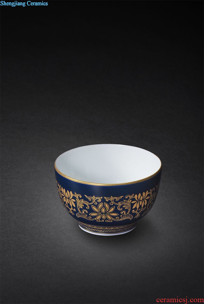JingJun Jingdezhen ceramics Hand painted colored enamel painting of flowers and all hand teapot Kung fu tea set