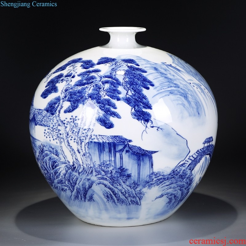 Jingdezhen ceramic vase furnishing articles flower vase creative contemporary and contracted decorate floret bottle frosted luminous porcelain