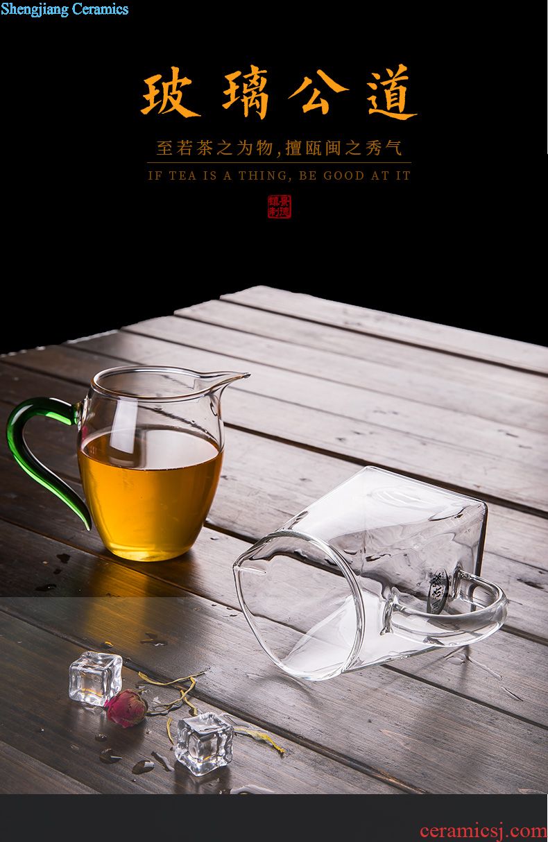 Jingdezhen ceramic tea set home round yellow longfeng kung fu tea tea tea tray a complete set of the teapot