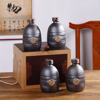 Jingdezhen ceramic bottle 1 catty 3 kg 5 jins of 10 jins liquor bottle is empty jars decorated bulk wine pot small jugs