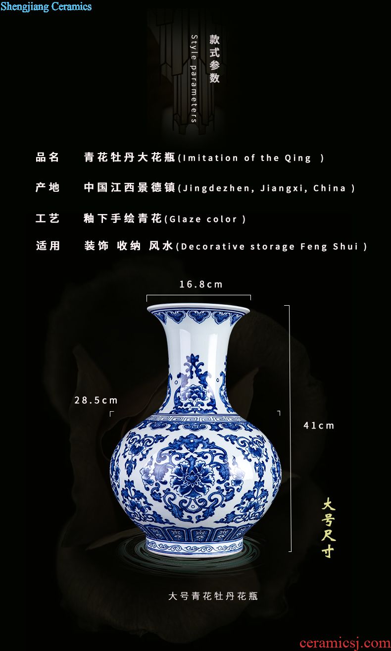 Jingdezhen ceramic large crack open a piece of writing brush washer kung fu suit antique tea wash tank crafts