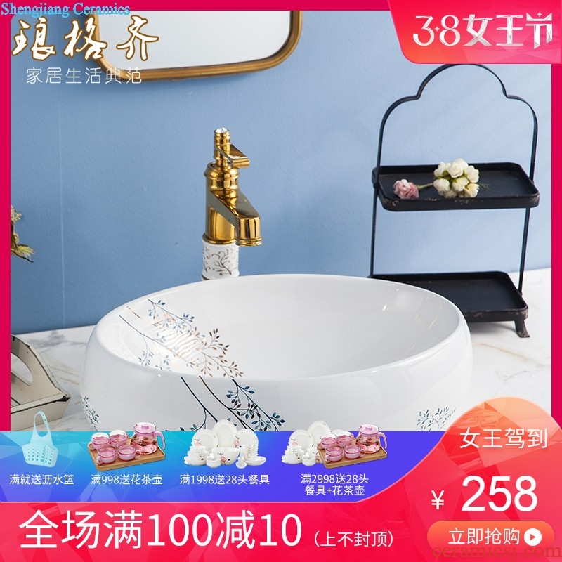 Koh larn, qi ceramic sanitary ware of toilet stage basin sink toilet lavatory basin that wash a face painted white porcelain