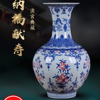 Jingdezhen ceramics flower vase restoring ancient ways large Chinese antique home decoration rich ancient frame furnishing articles sitting room